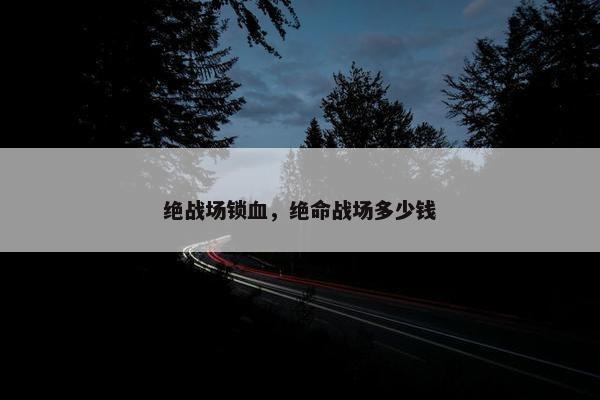 绝战场锁血，绝命战场多少钱