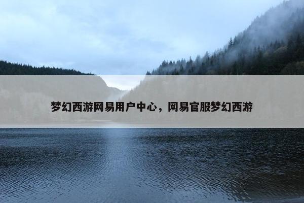 梦幻西游网易用户中心，网易官服梦幻西游