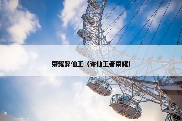 荣耀醉仙王（许仙王者荣耀）
