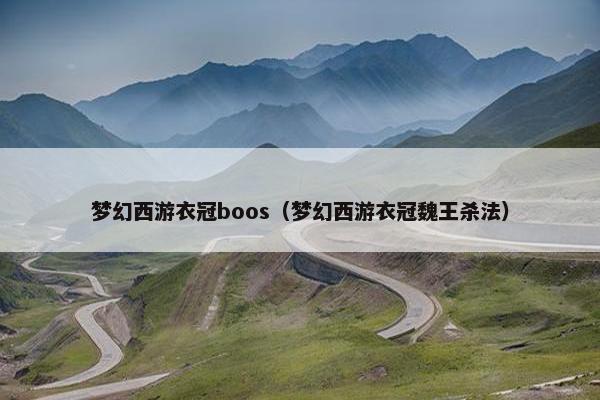 梦幻西游衣冠boos（梦幻西游衣冠魏王杀法）