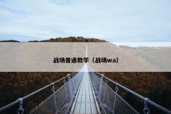 战场普通教学（战场wa）