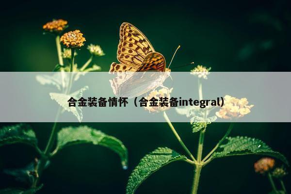 合金装备情怀（合金装备integral）