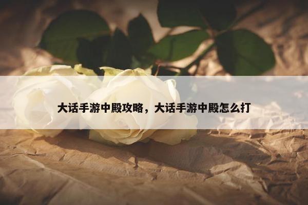 大话手游中殿攻略，大话手游中殿怎么打