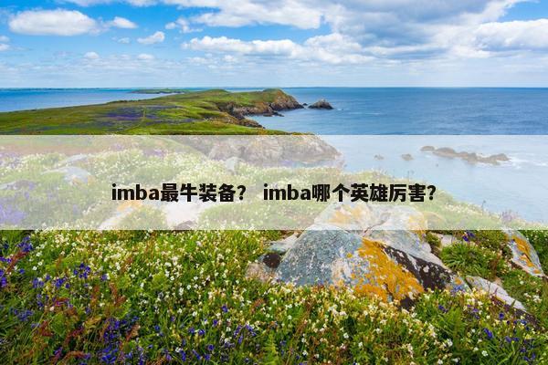 imba最牛装备？ imba哪个英雄厉害？