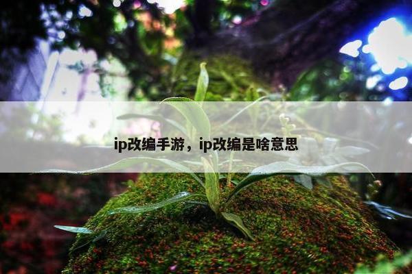 ip改编手游，ip改编是啥意思