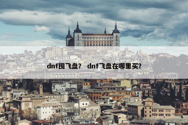 dnf囤飞盘？ dnf飞盘在哪里买？