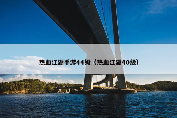 热血江湖手游44级（热血江湖40级）