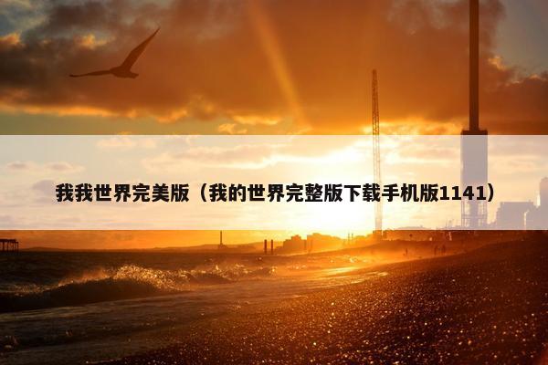 我我世界完美版（我的世界完整版下载手机版1141）