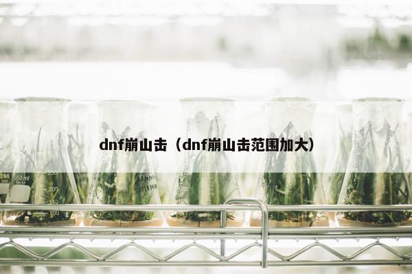 dnf崩山击（dnf崩山击范围加大）