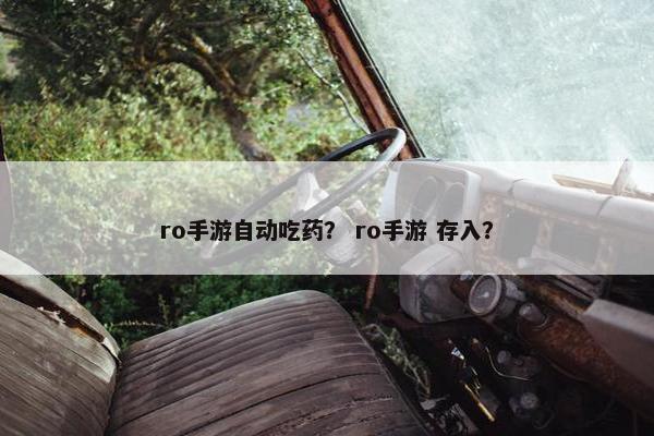 ro手游自动吃药？ ro手游 存入？