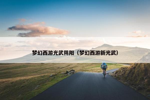 梦幻西游光武阴阳（梦幻西游新光武）