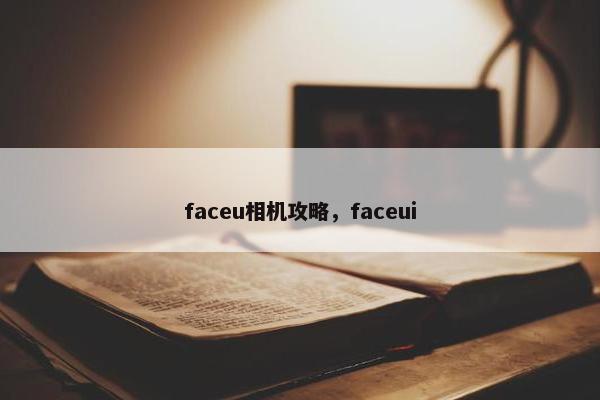faceu相机攻略，faceui