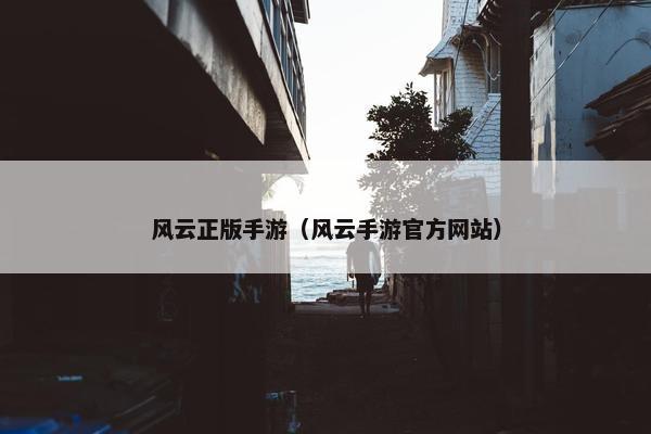 风云正版手游（风云手游官方网站）