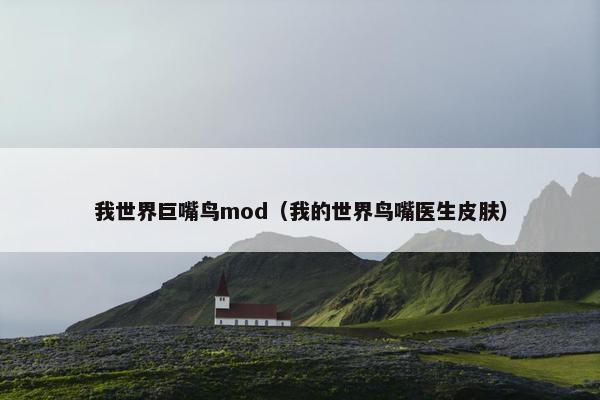 我世界巨嘴鸟mod（我的世界鸟嘴医生皮肤）