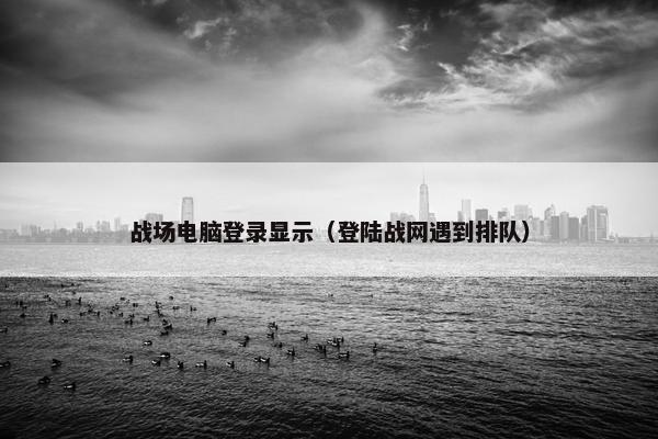 战场电脑登录显示（登陆战网遇到排队）
