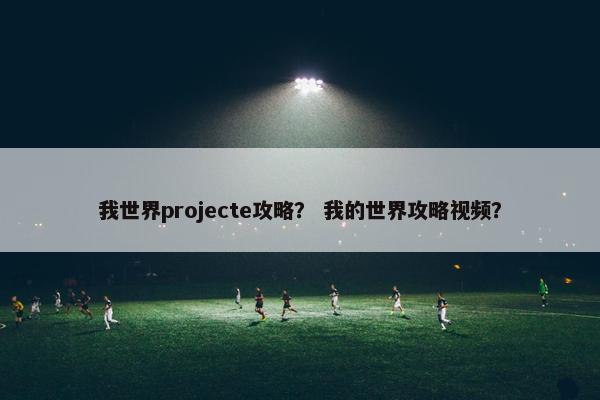 我世界projecte攻略？ 我的世界攻略视频？