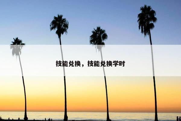技能兑换，技能兑换学时