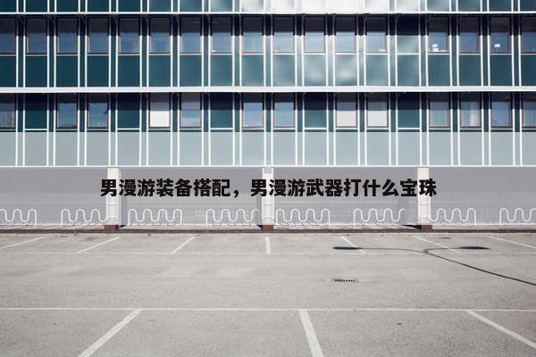 男漫游装备搭配，男漫游武器打什么宝珠