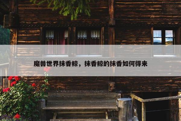 魔兽世界抹香鲸，抹香鲸的抹香如何得来