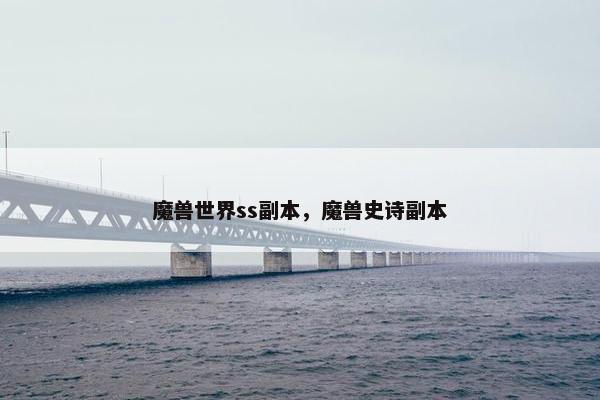 魔兽世界ss副本，魔兽史诗副本