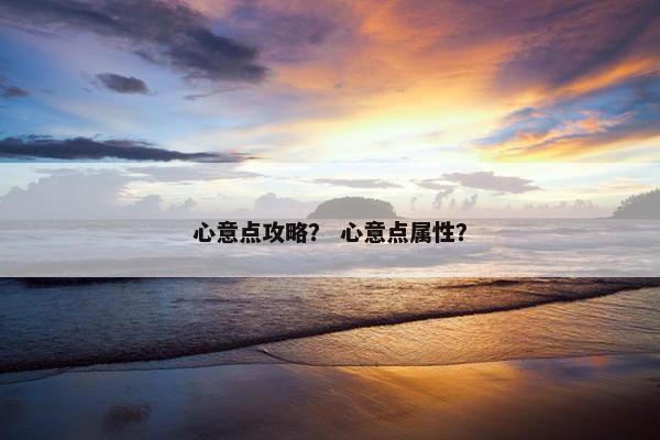 心意点攻略？ 心意点属性？