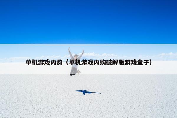 单机游戏内购（单机游戏内购破解版游戏盒子）