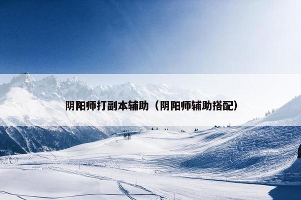 阴阳师打副本辅助（阴阳师辅助搭配）