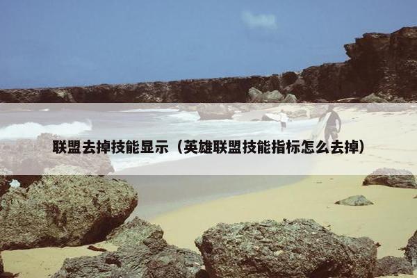 联盟去掉技能显示（英雄联盟技能指标怎么去掉）