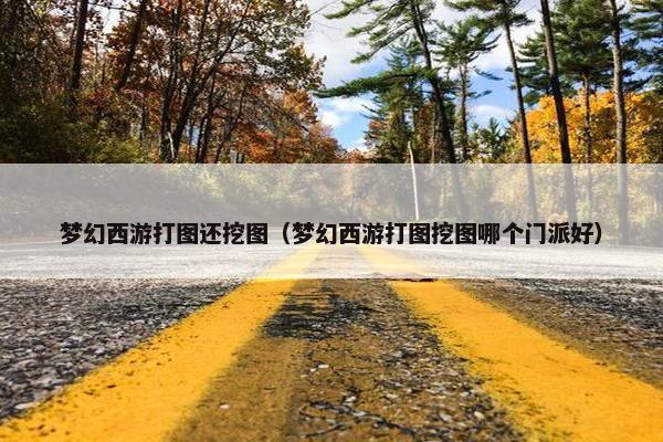 梦幻西游打图还挖图（梦幻西游打图挖图哪个门派好）