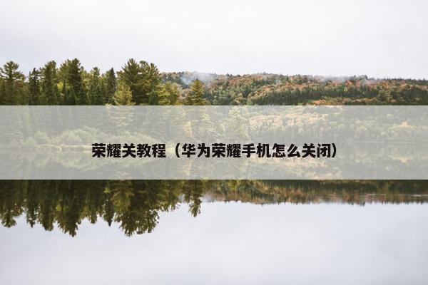 荣耀关教程（华为荣耀手机怎么关闭）