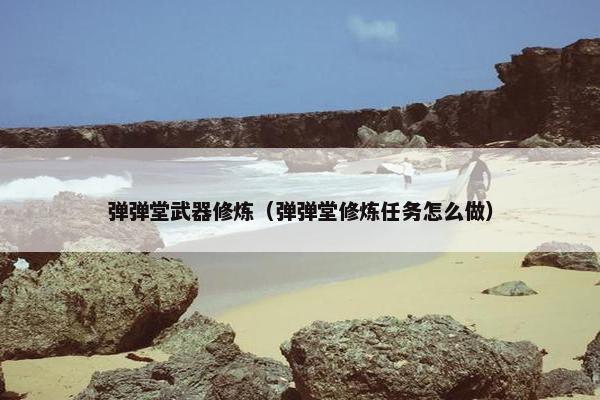 弹弹堂武器修炼（弹弹堂修炼任务怎么做）