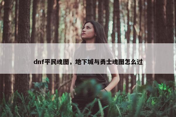 dnf平民魂图，地下城与勇士魂图怎么过