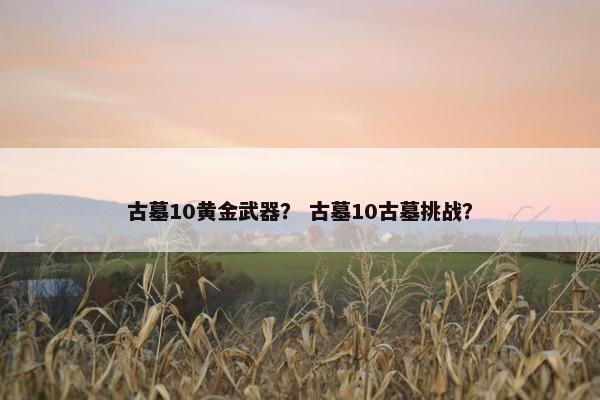 古墓10黄金武器？ 古墓10古墓挑战？