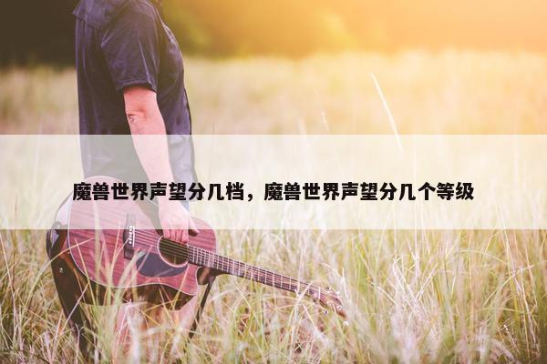 魔兽世界声望分几档，魔兽世界声望分几个等级