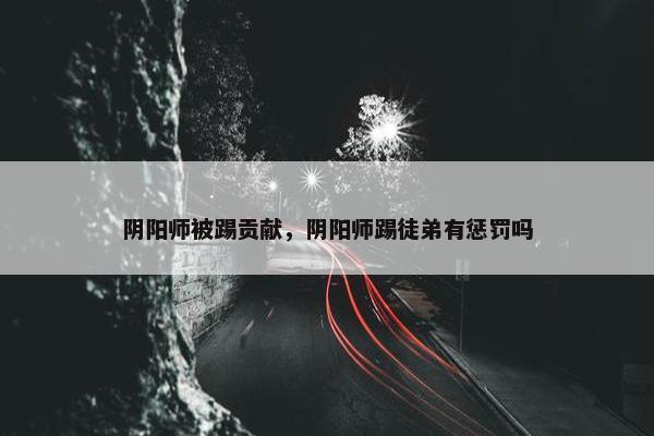 阴阳师被踢贡献，阴阳师踢徒弟有惩罚吗