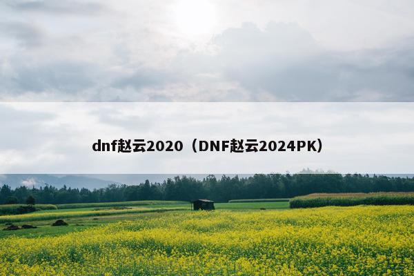 dnf赵云2020（DNF赵云2024PK）