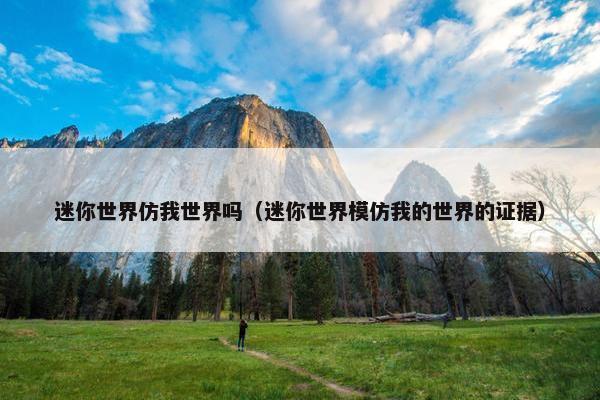 迷你世界仿我世界吗（迷你世界模仿我的世界的证据）