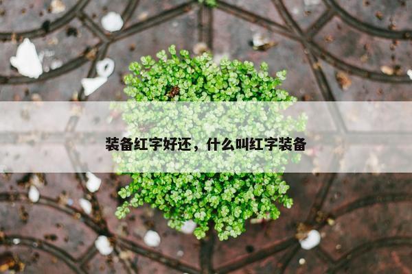 装备红字好还，什么叫红字装备