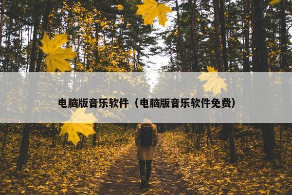 电脑版音乐软件（电脑版音乐软件免费）