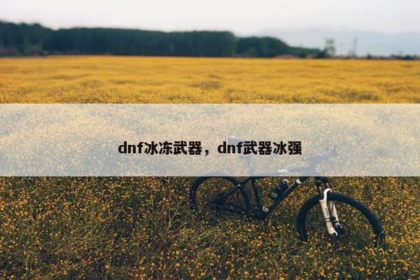 dnf冰冻武器，dnf武器冰强