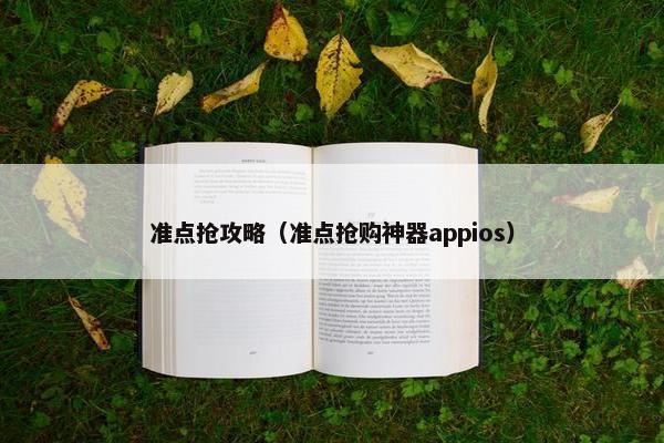 准点抢攻略（准点抢购神器appios）