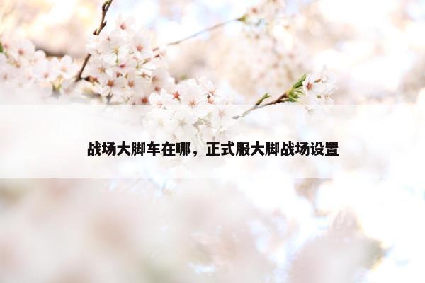 战场大脚车在哪，正式服大脚战场设置