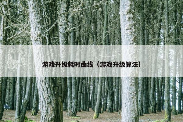 游戏升级耗时曲线（游戏升级算法）