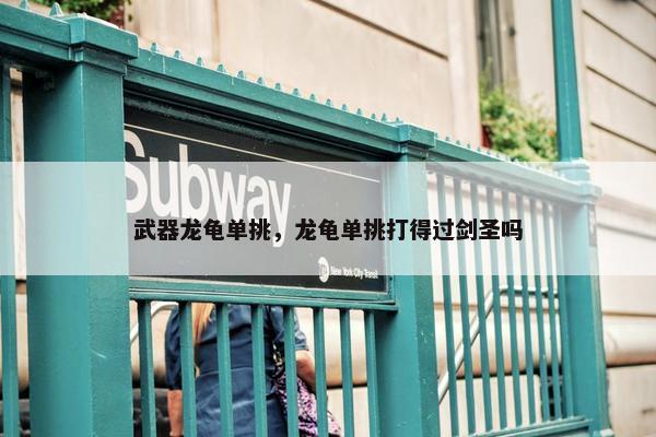 武器龙龟单挑，龙龟单挑打得过剑圣吗
