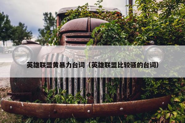 英雄联盟黄暴力台词（英雄联盟比较骚的台词）