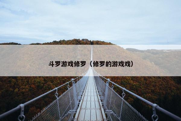 斗罗游戏修罗（修罗的游戏戏）