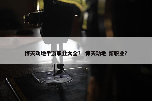 惊天动地手游职业大全？ 惊天动地 新职业？