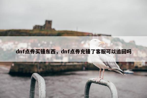 dnf点券买错东西，dnf点券充错了客服可以追回吗