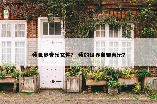 我世界音乐文件？ 我的世界自带音乐？