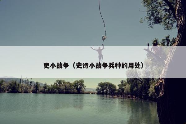 吏小战争（史诗小战争兵种的用处）